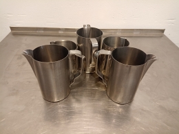 5 stainless steel jugs